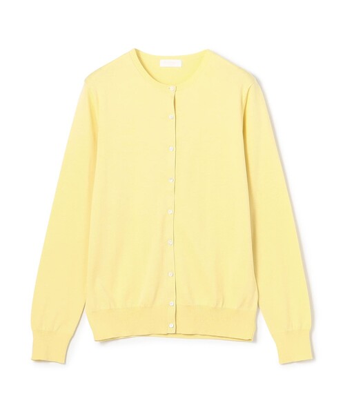 BALLSEY(ボールジィ)の「ハイゲージコットン クルーネックカーディガン(カーディガン/ボレロ・レディース・ライトピンク/ホワイト/ダークグレー/パープル/ネイビー/ライトイエロー/イエロー/グリーン/ピンク・M/S)」の7枚目の写真