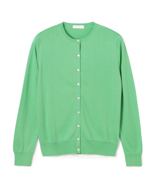 BALLSEY(ボールジィ)の「ハイゲージコットン クルーネックカーディガン(カーディガン/ボレロ・レディース・ライトピンク/ホワイト/ダークグレー/パープル/ネイビー/ライトイエロー/イエロー/グリーン/ピンク・M/S)」の4枚目の写真