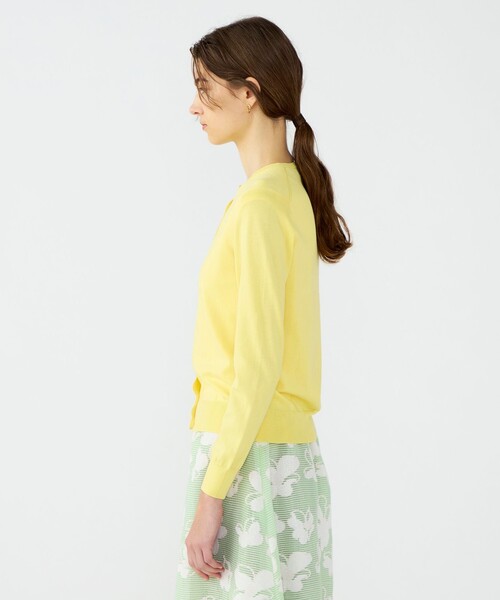 BALLSEY(ボールジィ)の「ハイゲージコットン クルーネックカーディガン(カーディガン/ボレロ・レディース・ライトピンク/ホワイト/ダークグレー/パープル/ネイビー/ライトイエロー/イエロー/グリーン/ピンク・M/S)」の13枚目の写真