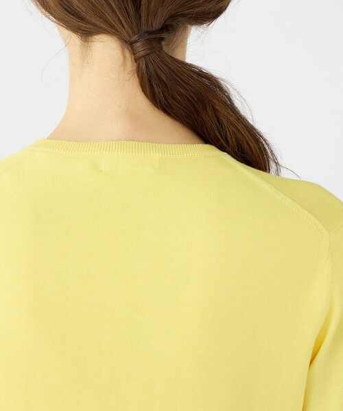 BALLSEY(ボールジィ)の「ハイゲージコットン クルーネックカーディガン(カーディガン/ボレロ・レディース・ライトピンク/ホワイト/ダークグレー/パープル/ネイビー/ライトイエロー/イエロー/グリーン/ピンク・M/S)」の16枚目の写真