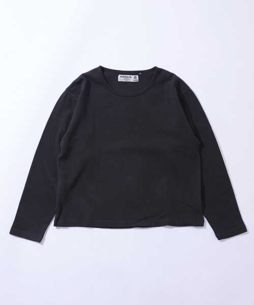 WHO'S WHO gallery（フーズフーギャラリー）の「2サイズ【SOUR CREAM/サワークリーム】ワッフルクルーネックロンTEE（Tシャツ/カットソー・レディース・グレー/ブラック/ホワイト・MEDIUM/LARGE）」の2枚目の写真