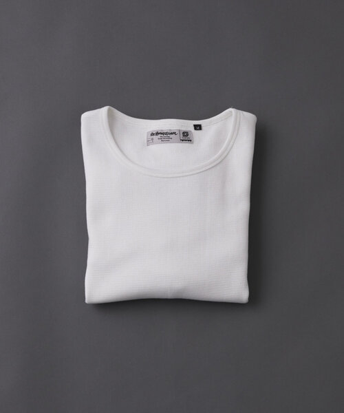 WHO'S WHO gallery（フーズフーギャラリー）の「2サイズ【SOUR CREAM/サワークリーム】ワッフルクルーネックロンTEE（Tシャツ/カットソー・レディース・グレー/ブラック/ホワイト・MEDIUM/LARGE）」の17枚目の写真