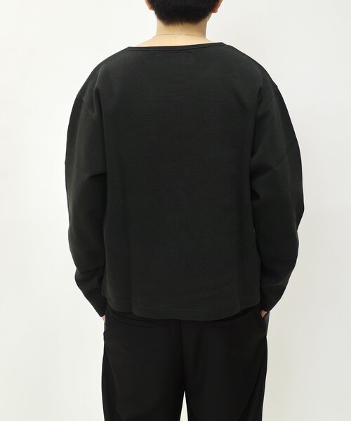 WHO'S WHO gallery（フーズフーギャラリー）の「2サイズ【SOUR CREAM/サワークリーム】ワッフルクルーネックロンTEE（Tシャツ/カットソー・レディース・グレー/ブラック/ホワイト・MEDIUM/LARGE）」の7枚目の写真