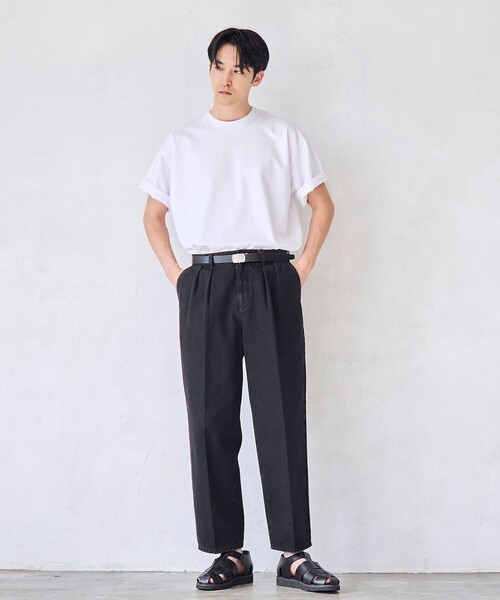 RONEL(ロネル)の「【RONEL】デニムトラウザー(デニムパンツ・メンズ・オフホワイト/ブラック・S/M/L/XL)」の20枚目の写真
