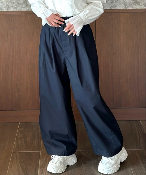 Burner(バーナー)の「ツータックイージーバルーンバギーパンツ(その他パンツ・レディース・サックスブルー/ダークグリーン/グリーン/ベージュ/ダークベージュ/ネイビー/ブラック/ライトグレー・マルチサイズ)」の13枚目の写真