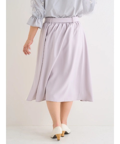 Re-J&SUPURE(リジェイアンドスプル)の「【大きいサイズ】シフォンプリーツ切り替えスカート(スカート・レディース・ネイビー/パープル・X-LARGE/XX-LARGE/XXX-LARGE)」の19枚目の写真