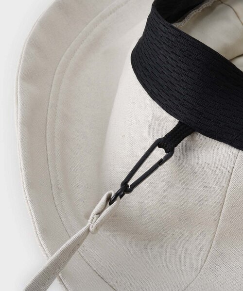 UNTITLED（アンタイトル）の「【遮熱・UVカット・ウォッシャブル】つば広HAT（ハット・レディース・ブラック/オフホワイト・99）」の8枚目の写真
