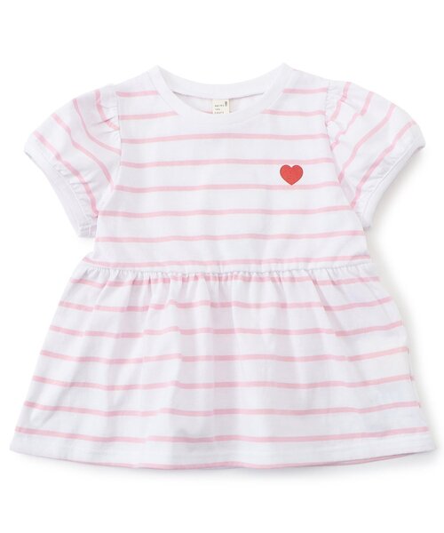 apres les cours（アプレレクール）の「ペプラムパフ半袖Tシャツ/7days Style（Tシャツ/カットソー・キッズ・ブラック/アイボリー/サックスブルー/その他2/ラベンダー/ピンク・110/120/130/140/80/90/100）」の5枚目の写真