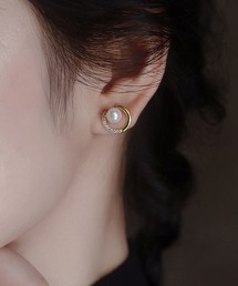 blackdia ocean パール サークル ピアス/イヤリング