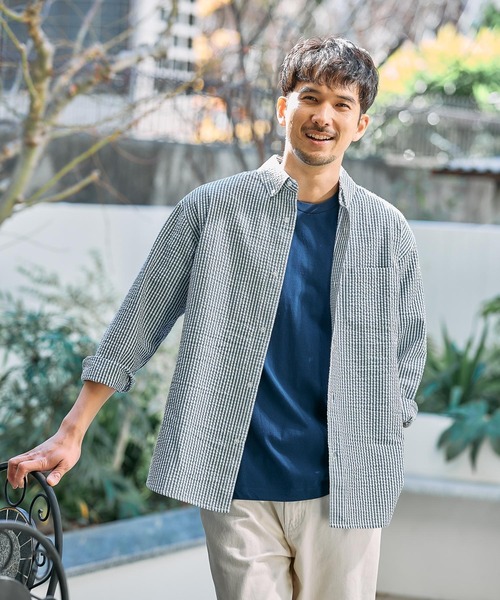 FOUND GOOD（ファウンドグッド）の「プレーティングテンジクT（Tシャツ/カットソー・メンズ・グレー系/ブラック/ホワイト系1/ブルー系・XL/L/M/S）」の18枚目の写真