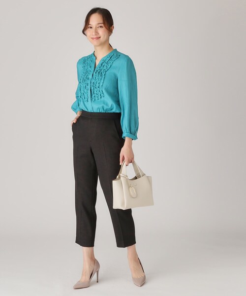 COUP DE CHANCE(クードシャンス)の「【手洗い可/日本製】タックテーパードパンツ(その他パンツ・レディース・ブラウン系/ブラック/ナチュラル/ダークグレー/ブルー/ホワイト・38/36/40/34/42)」の18枚目の写真