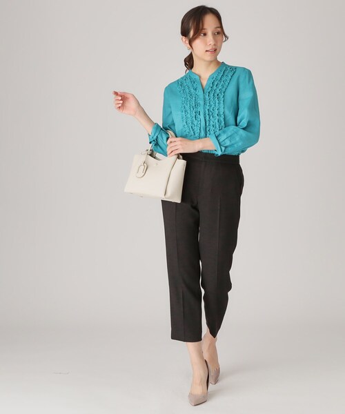 COUP DE CHANCE(クードシャンス)の「【手洗い可/日本製】タックテーパードパンツ(その他パンツ・レディース・ブラウン系/ブラック/ナチュラル/ダークグレー/ブルー/ホワイト・38/36/40/34/42)」の17枚目の写真