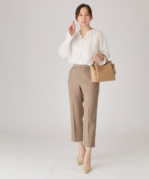 COUP DE CHANCE(クードシャンス)の「【手洗い可/日本製】タックテーパードパンツ(その他パンツ・レディース・ブラウン系/ブラック/ナチュラル/ダークグレー/ブルー/ホワイト・38/36/40/34/42)」の13枚目の写真