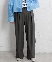 ロールアップデザインワイドパンツ