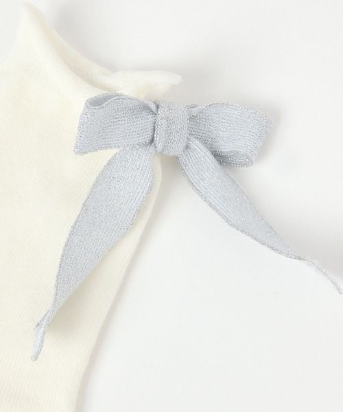 niko and...（ニコアンド）の「オリジナルラメリボンソックス（ソックス/靴下・レディース・オフホワイト/ブラック・FREE）」の4枚目の写真