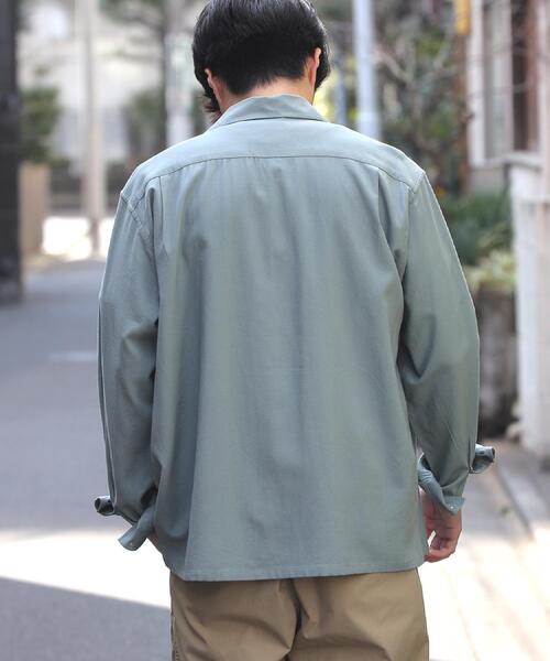 BACK NUMBER(バックナンバー)の「BACK NUMBER(バックナンバー)レーヨン麻混オープンカラーシャツ(シャツ/ブラウス・メンズ・ブラウン/オリーブ・XL/L/M/S)」の14枚目の写真