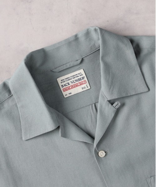BACK NUMBER(バックナンバー)の「BACK NUMBER(バックナンバー)レーヨン麻混オープンカラーシャツ(シャツ/ブラウス・メンズ・ブラウン/オリーブ・XL/L/M/S)」の6枚目の写真