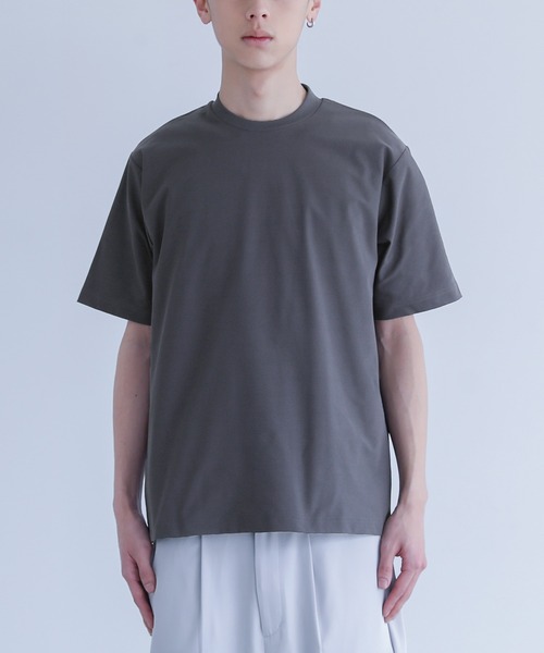 MDR(エムディアール)の「SOLOTEX スロープネック半袖Tシャツ(Tシャツ/カットソー・メンズ・チャコール/ホワイト/ブラック・M/L)」の4枚目の写真