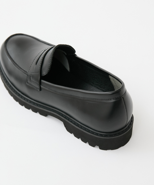 COULEUR VARE ブラック&グレーローファー 4.ゼログランド ローファー mens. 0.0 | COLE_HAAN