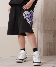 ハート サガラ刺繍 スウェットショーツ / Heart Sagara Embroidery Sweatshorts