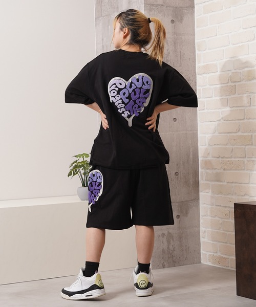 1111clothing(ワンフォークロージング)の「ハート サガラ刺繍 スウェットショーツ / Heart Sagara Embroidery Sweatshorts(スウェットパンツ・メンズ・ブラック/ブラウン/アッシュ/チャコールグレー・M/L)」の19枚目の写真