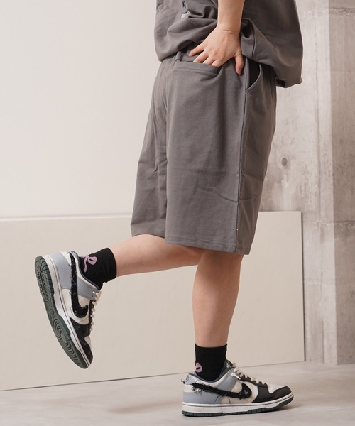 1111clothing(ワンフォークロージング)の「ハート サガラ刺繍 スウェットショーツ / Heart Sagara Embroidery Sweatshorts(スウェットパンツ・メンズ・ブラック/ブラウン/アッシュ/チャコールグレー・M/L)」の10枚目の写真
