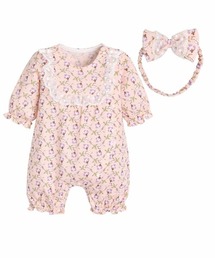 moimoln（モイモルン）の「【2点セット】ヘアバンド＆裾フリルカバーオール（ロンパース・キッズ）」