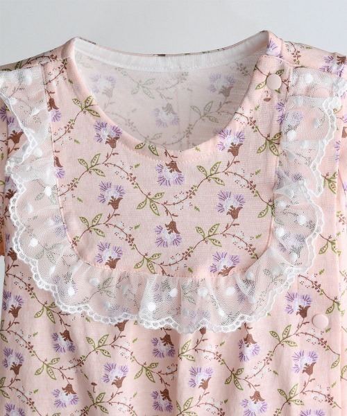 moimoln（モイモルン）の「【2点セット】ヘアバンド＆裾フリルカバーオール（ロンパース・キッズ・ピンク・70cm/80ｃｍ/90cm）」の5枚目の写真