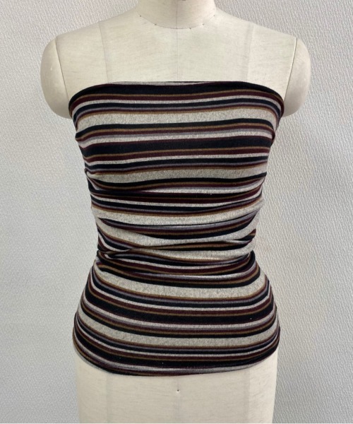 LADY LIKE（レディライク）の「マルチボーダーチューブトップ（チューブトップ・レディース・ダークパープル・M）」の10枚目の写真