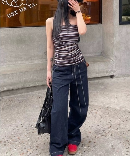 LADY LIKE（レディライク）の「マルチボーダーチューブトップ（チューブトップ・レディース・ダークパープル・M）」の7枚目の写真