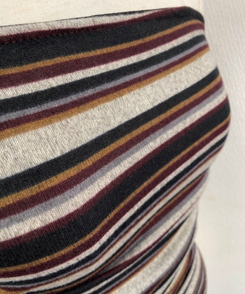 LADY LIKE（レディライク）の「マルチボーダーチューブトップ（チューブトップ・レディース・ダークパープル・M）」の12枚目の写真