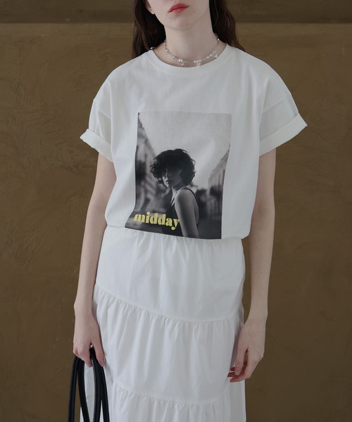 Mili affinity(ミリアフィニティー)の「【入荷禁止】フォトプリントオーバーサイズショートスリーブTシャツ(Tシャツ/カットソー・レディース・ブラック/オフホワイト/チャコール・FREE)」の17枚目の写真