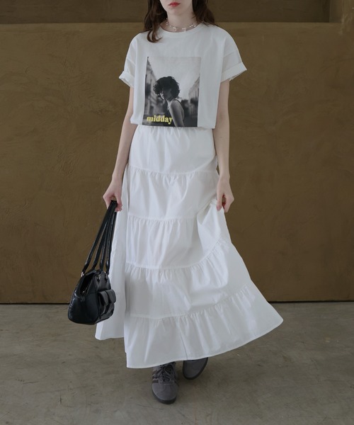 Mili affinity(ミリアフィニティー)の「【入荷禁止】フォトプリントオーバーサイズショートスリーブTシャツ(Tシャツ/カットソー・レディース・ブラック/オフホワイト/チャコール・FREE)」の18枚目の写真