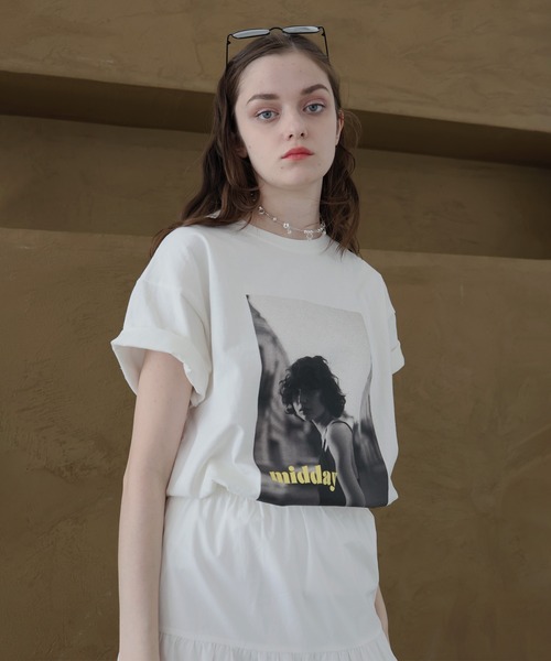 Mili affinity(ミリアフィニティー)の「【入荷禁止】フォトプリントオーバーサイズショートスリーブTシャツ(Tシャツ/カットソー・レディース・ブラック/オフホワイト/チャコール・FREE)」の16枚目の写真