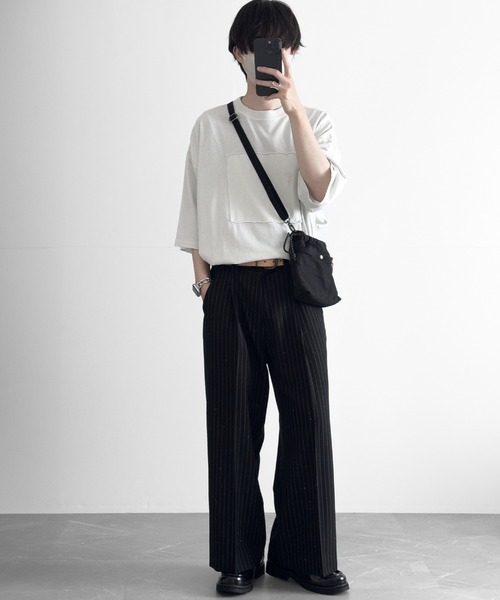 RUUBON（ルーボン）の「【RUUBON】damage pigment cotton Tee / ダメージピグメントコットンTシャツ（Tシャツ/カットソー・メンズ・ライトグレー/チャコールグレー・S/M/L）」の18枚目の写真