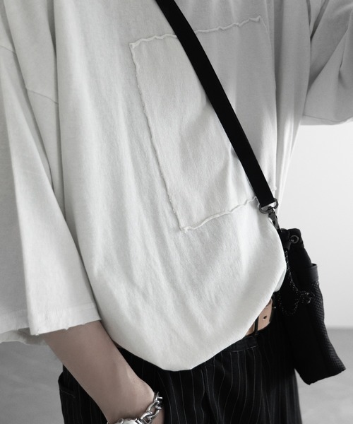 RUUBON（ルーボン）の「【RUUBON】damage pigment cotton Tee / ダメージピグメントコットンTシャツ（Tシャツ/カットソー・メンズ・ライトグレー/チャコールグレー・S/M/L）」の4枚目の写真