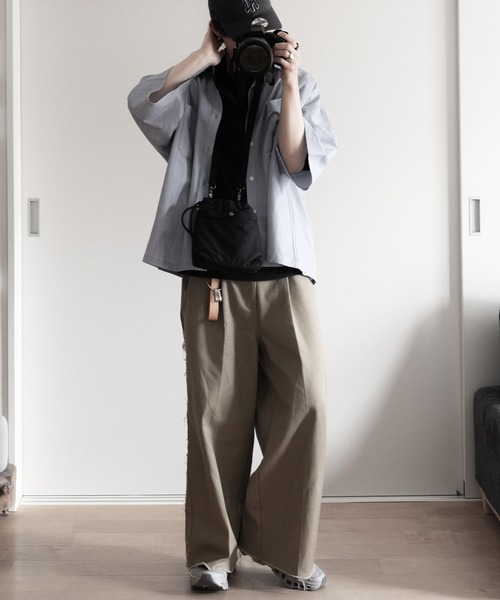 RUUBON（ルーボン）の「【RUUBON】damage pigment cotton Tee / ダメージピグメントコットンTシャツ（Tシャツ/カットソー・メンズ・ライトグレー/チャコールグレー・S/M/L）」の6枚目の写真