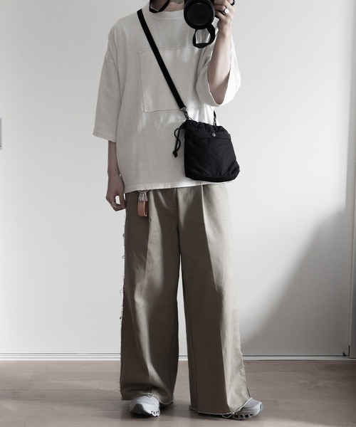 RUUBON（ルーボン）の「【RUUBON】damage pigment cotton Tee / ダメージピグメントコットンTシャツ（Tシャツ/カットソー・メンズ・ライトグレー/チャコールグレー・S/M/L）」の9枚目の写真