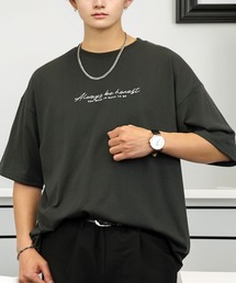 Candlestick（キャンドルスティック）の「ワイド 半袖 Tシャツ ロゴ ハート 黒猫 刺繍（Tシャツ/カットソー）」