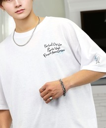 L'atelier（ラトリエ）の「ワイド 半袖 Tシャツ ロゴ ハート 黒猫 刺繍（Tシャツ/カットソー）」