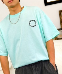 ワイド 半袖 Tシャツ ロゴ ハート 黒猫 刺繍