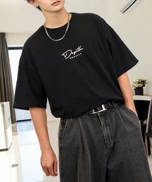 Candlestick（キャンドルスティック）の「ワイド 半袖 Tシャツ ロゴ ハート 黒猫 刺繍（Tシャツ/カットソー）」