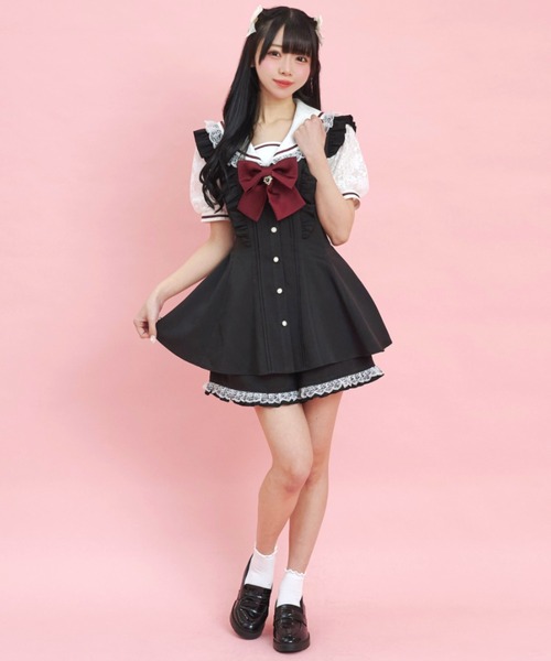 レースセーラー襟半袖セットアップ（セットアップ）｜Secret Honey