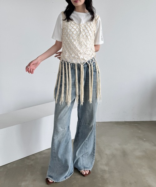 kishidamiki フリンジビスチェ 税込】 kishidamiki フリンジビスチェ トップス - トップス