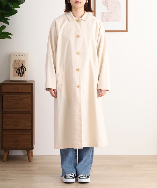 【美品 】 BLUE WILLOW 綿麻コート blue willow｜コットンリネンへリンボンショートコート