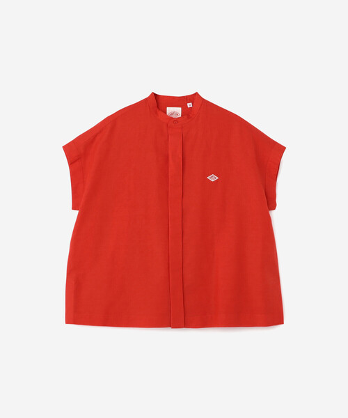 ダントン  DANTONコットンリネンスリーブブレスシャツ　36 DANTON | コットンリネン スリーブレスシャツ WOMEN（シャツ