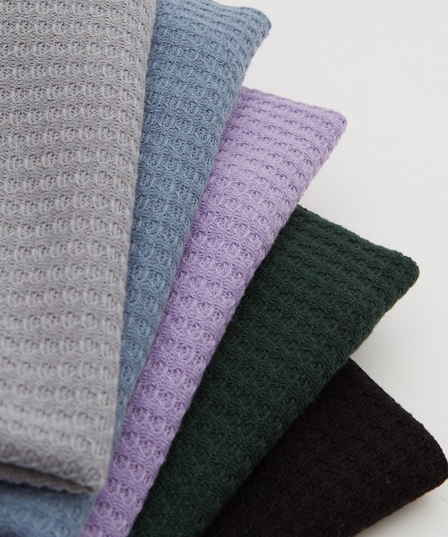 improves（インプローブス）の「ワッフル素材 半袖Tシャツ（Tシャツ/カットソー・メンズ・ブルー/グリーン/ラベンダー/ブラック/ライトグレー・MEDIUM/LARGE）」の6枚目の写真