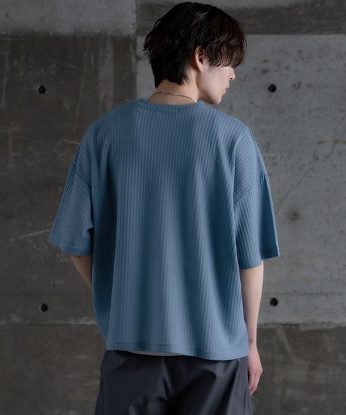 improves（インプローブス）の「ワッフル素材 半袖Tシャツ（Tシャツ/カットソー・メンズ・ブルー/グリーン/ラベンダー/ブラック/ライトグレー・MEDIUM/LARGE）」の11枚目の写真