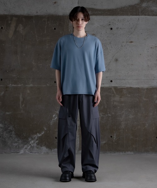 improves（インプローブス）の「ワッフル素材 半袖Tシャツ（Tシャツ/カットソー・メンズ・ブルー/グリーン/ラベンダー/ブラック/ライトグレー・MEDIUM/LARGE）」の12枚目の写真