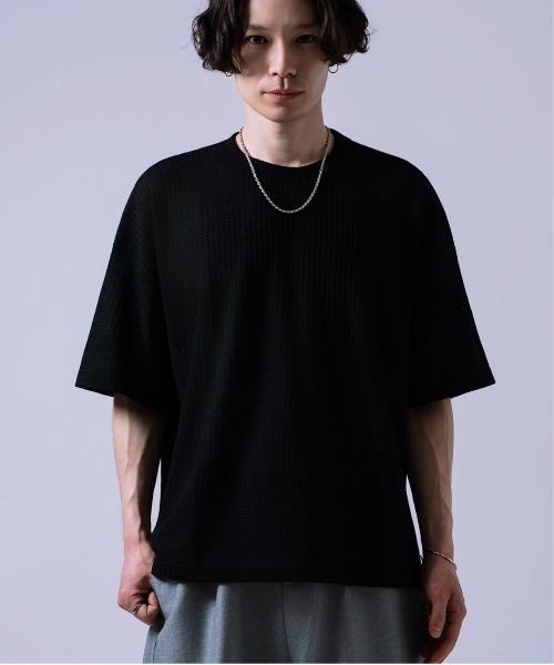 Crownor(クラウノアー)の「ワッフル素材 半袖Tシャツ(Tシャツ/カットソー・メンズ・ブルー/グリーン/ラベンダー/ブラック/ライトグレー・MEDIUM/LARGE)」の13枚目の写真